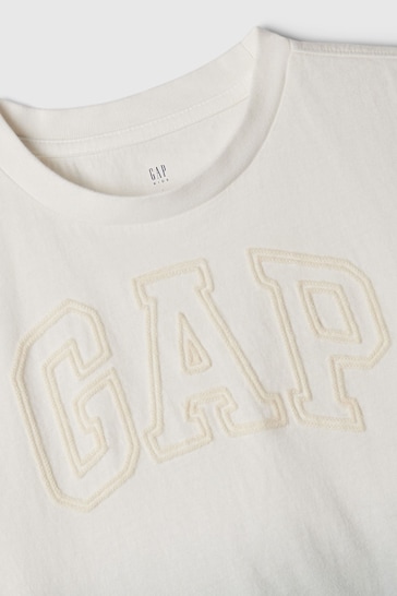 Gap White Logo Crew Neck Short Sleeve T-Shirt (4-13yrs)