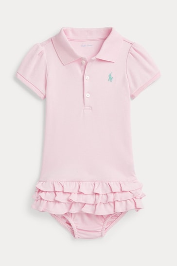Polo Ralph Lauren Baby Pink Ruffle Dress