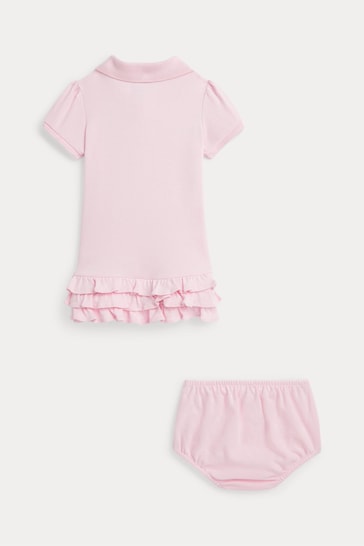 Polo Ralph Lauren Baby Pink Ruffle Dress