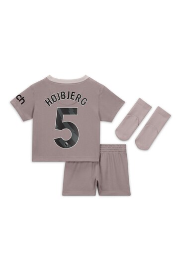 Nike Grey Tottenham Hotspur Third Stadium Kit T-Shirt 2023-24 Infants