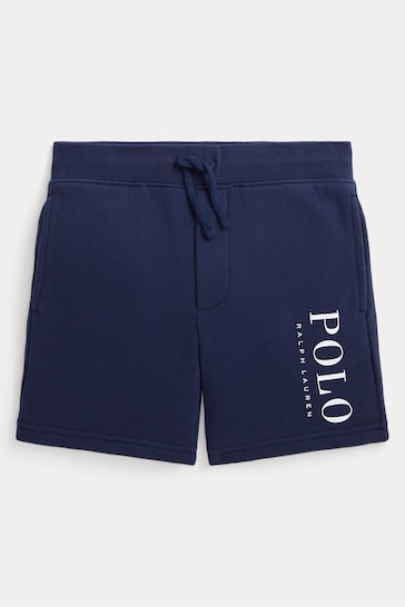 Polo Ralph Lauren Boys Navy Logo Spa Terry Shorts