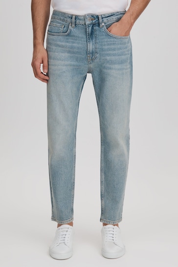 Reiss Light Blue Ordu R Relaxed Tapered Jeans