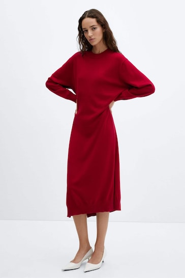 Round-Neck Knitted Dress