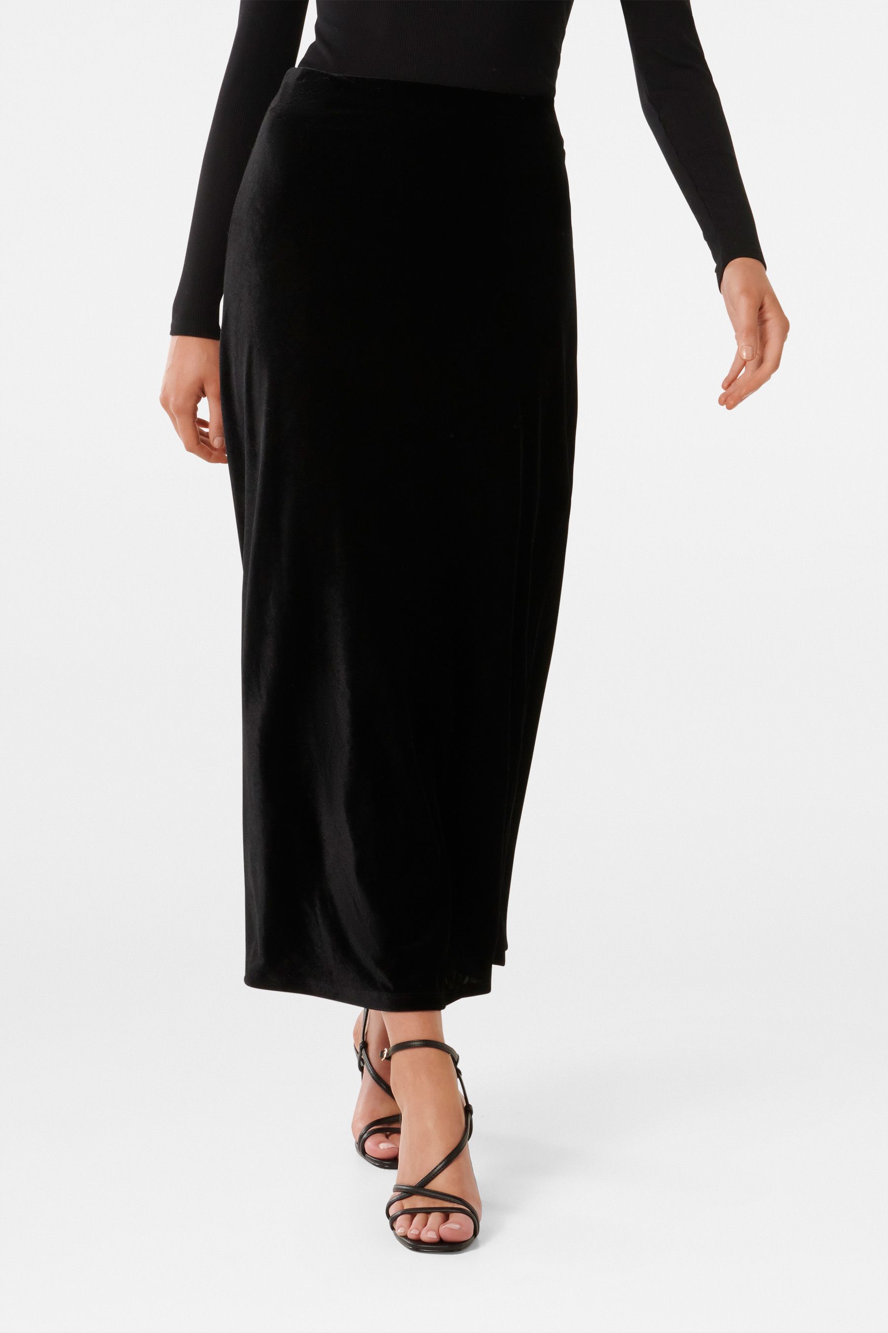 Velvet maxi store skirt uk