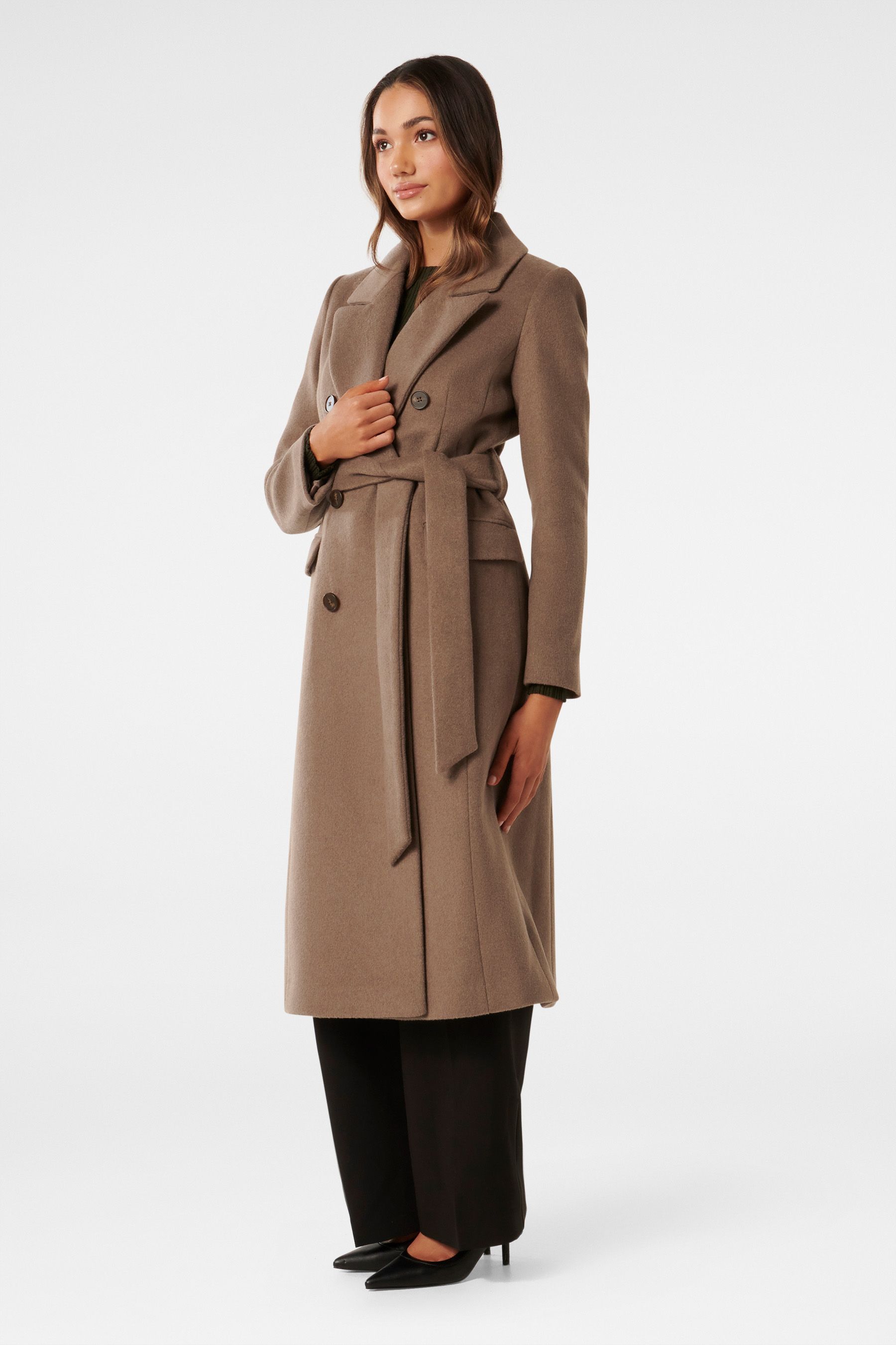 Petite top wrap coats