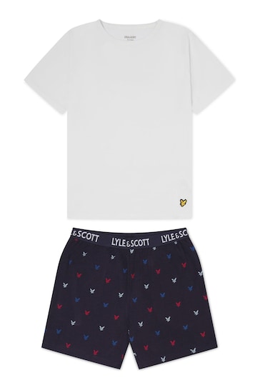 Lyle & Scott Boys Jethro Sleepwear White Shorts Set