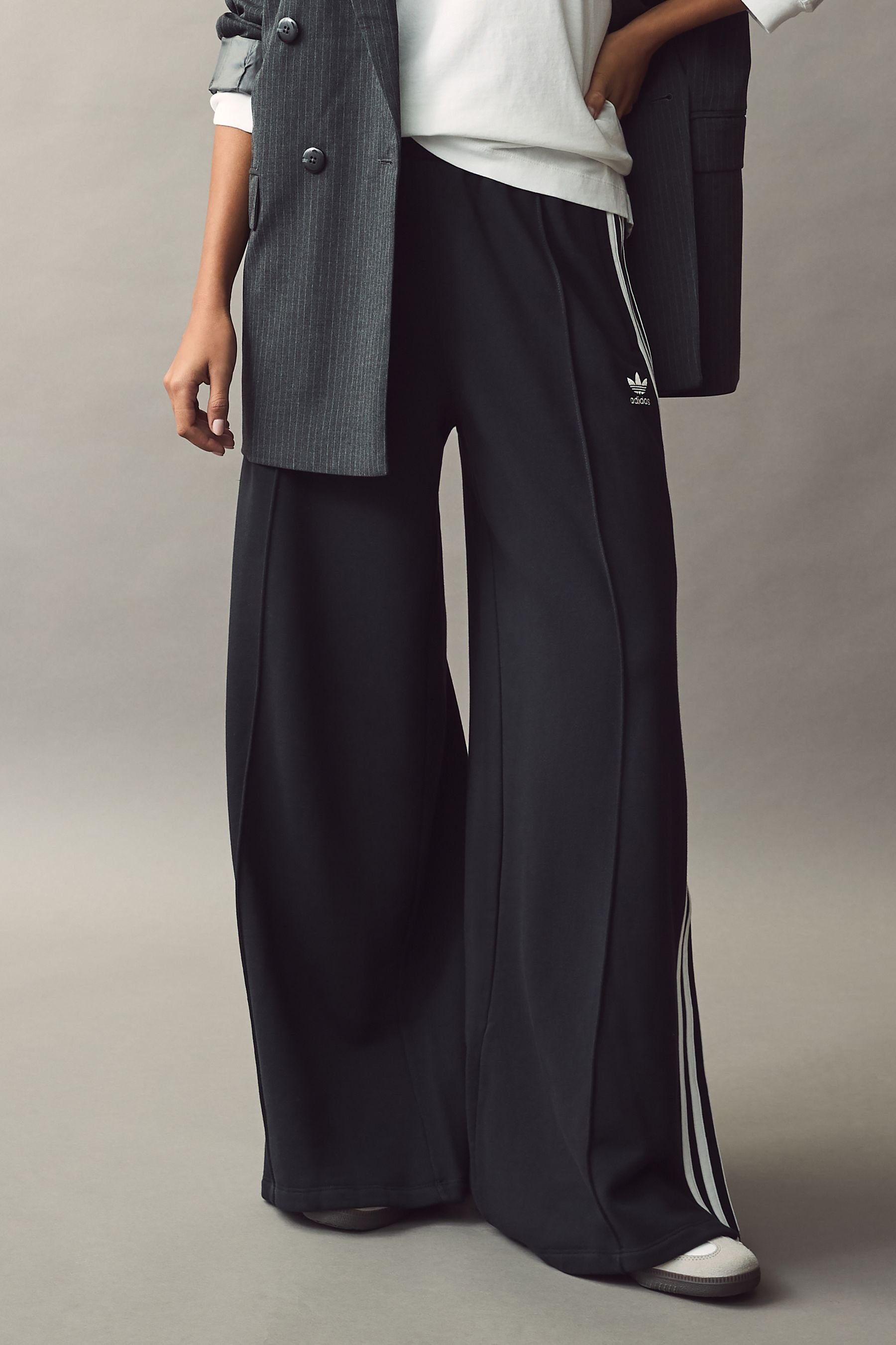 Adidas originals wide leg joggers new arrivals