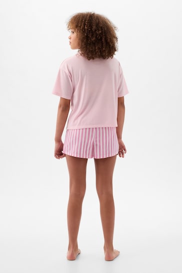 Gap Pink Pyjama Print Shorts Set (4-13yrs)