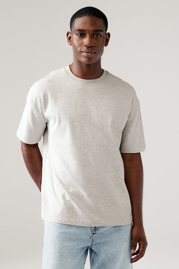 Grey Marl Relaxed Fit Heavyweight T-Shirt