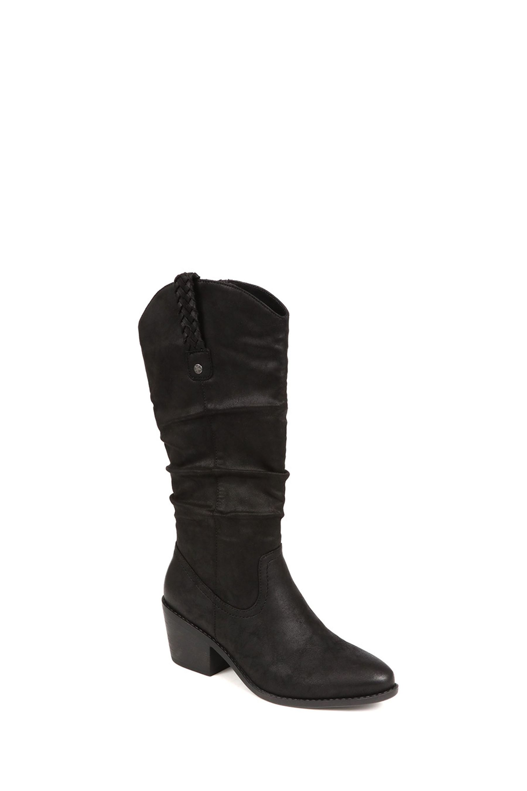 Buy Pavers Black Mid Calf Western Style Boots from the Next UK