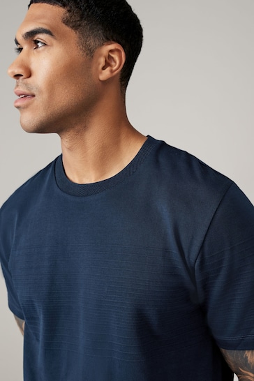 Navy Blue Texture T-Shirt