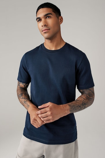 Navy Blue Texture T-Shirt