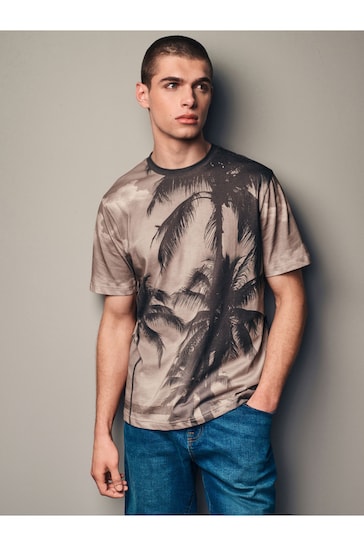 Neutral Palm Printed T-Shirt