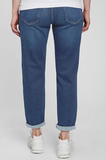 Gap Mid Wash Blue Maternity Over The Bump Girlfriend Jeans