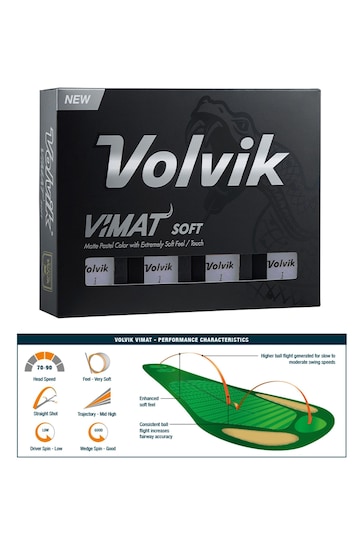 Volvik White Vimat Soft Golfball Pack