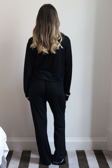 Personalised Jersey Long Sleeve Pyjama Set By HA Design