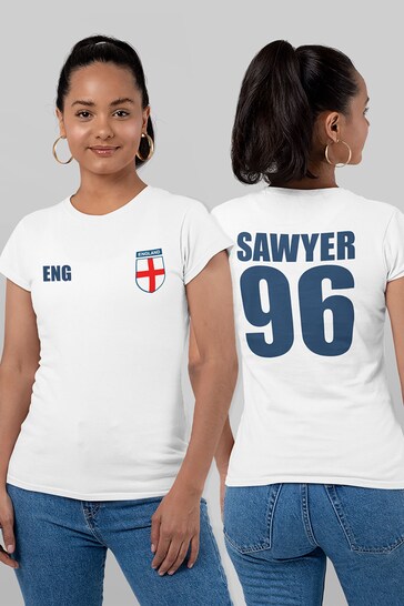 Personalised England Supporter Women's T-Shirt by Coto7