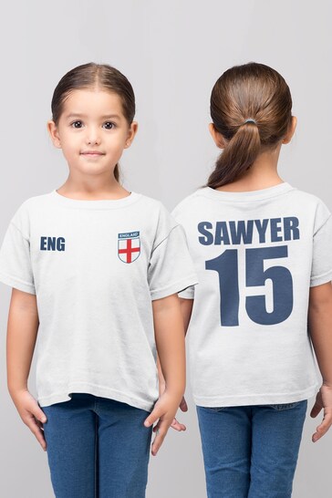 Personalised England Supporter Kid's T-Shirt by Coto7