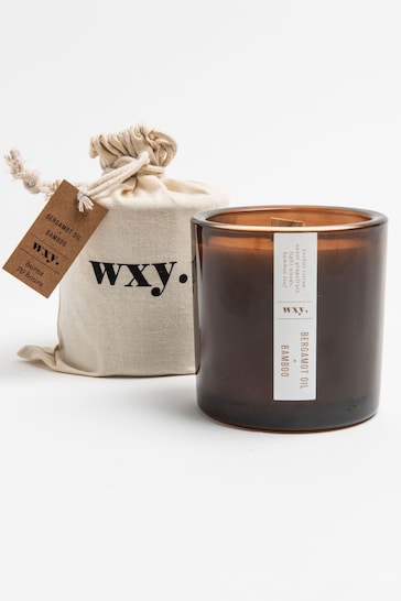 Wxy Clear Big Amber Scented Candle 12.5oz Bergamot + Bamboo