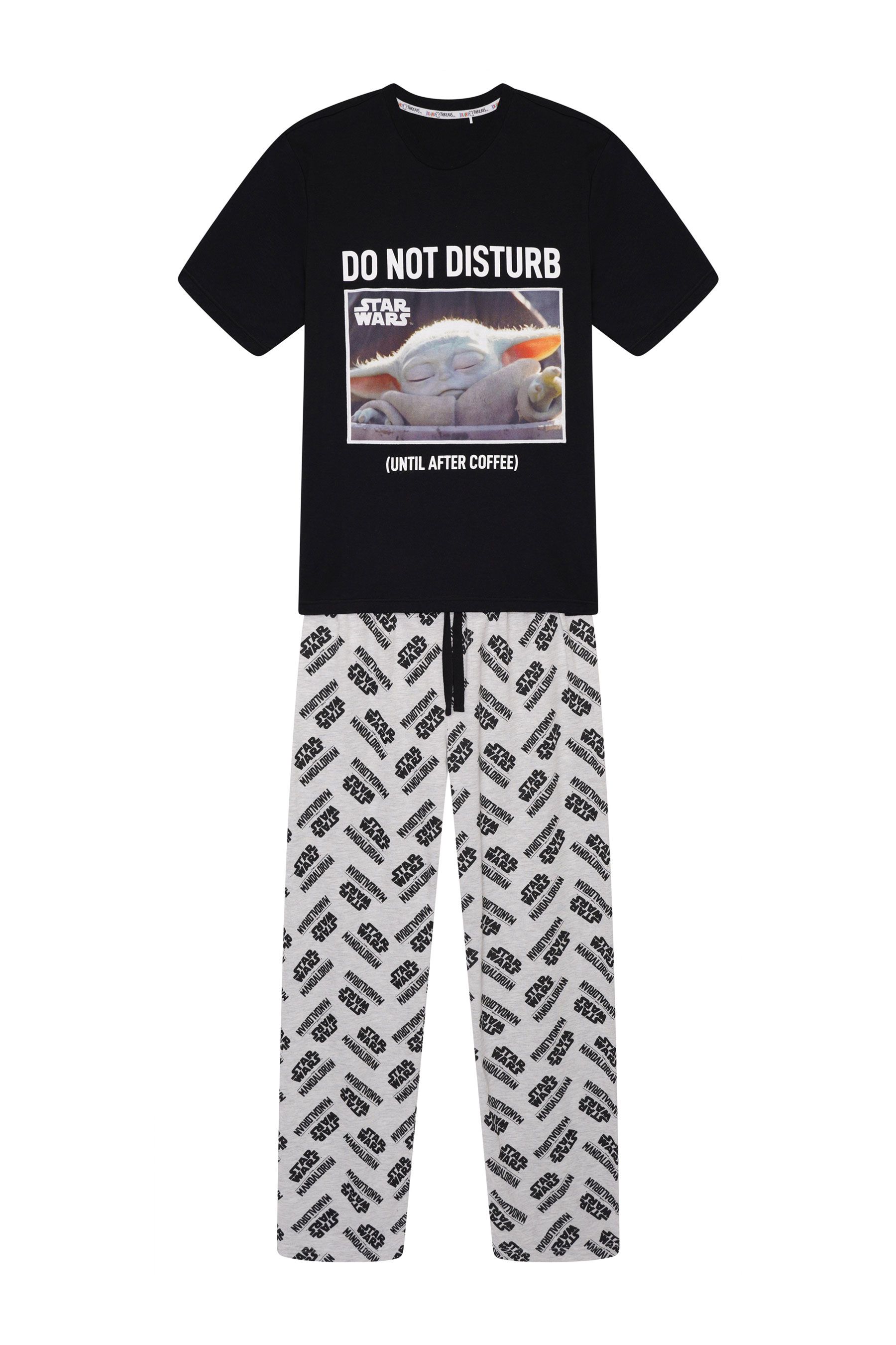 Buy Brand Threads Black The Mandalorian Child Mens Pyjama from