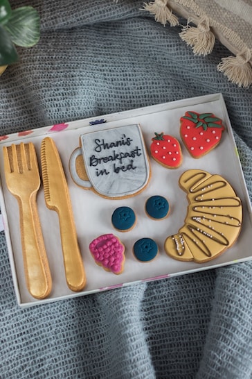 Personalised Breakfast in Bed Biscuit Gift by Honeywell Bakes