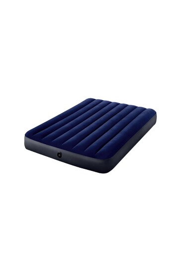 Brand Fusion Blue Intex Wave Beam Camping Inflatable Double Airbed