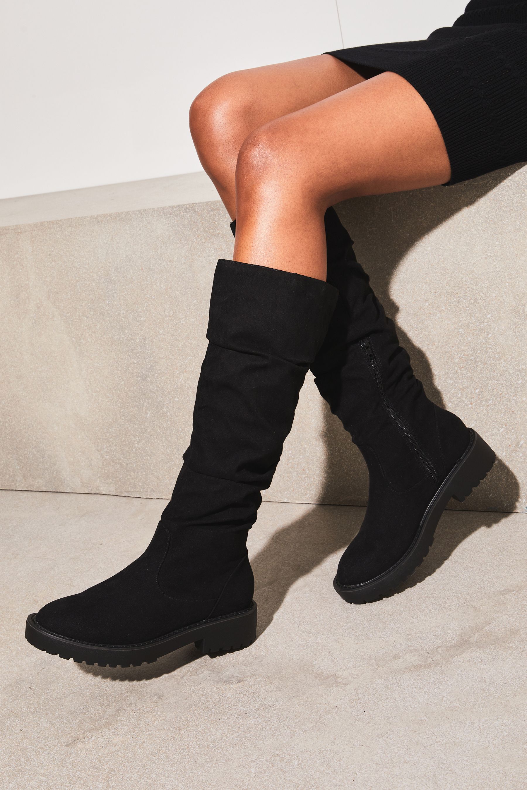 Lipsy hot sale ruched boots