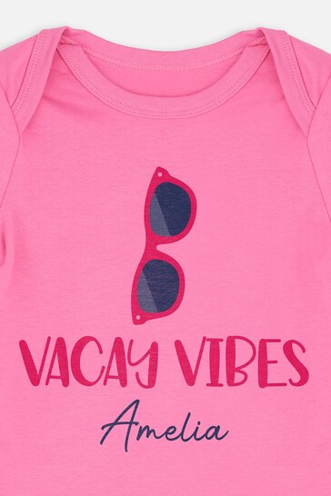 Personalised Vacay Vibes Baby Bodysuit by Dollymix