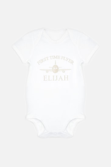 Personalised First Time Flyer Baby Bodysuit by Dollymix
