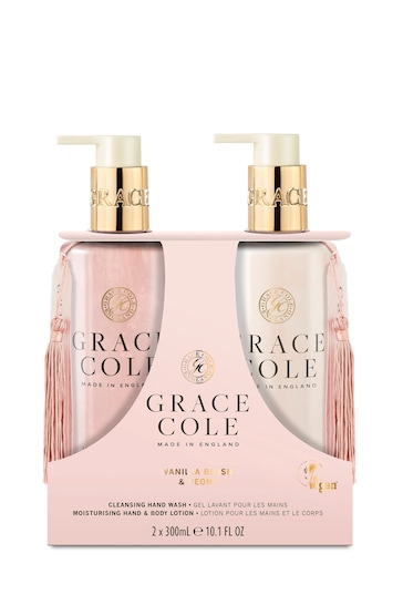 Grace Cole Vanilla Blush & Peony Hand Care Duo Set 2x300ml