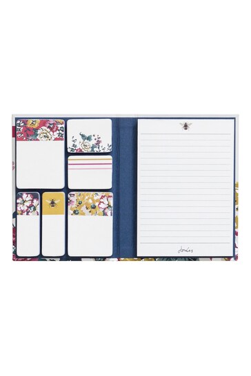 Joules Blue Floral Memo List Pad & Sticky Notes