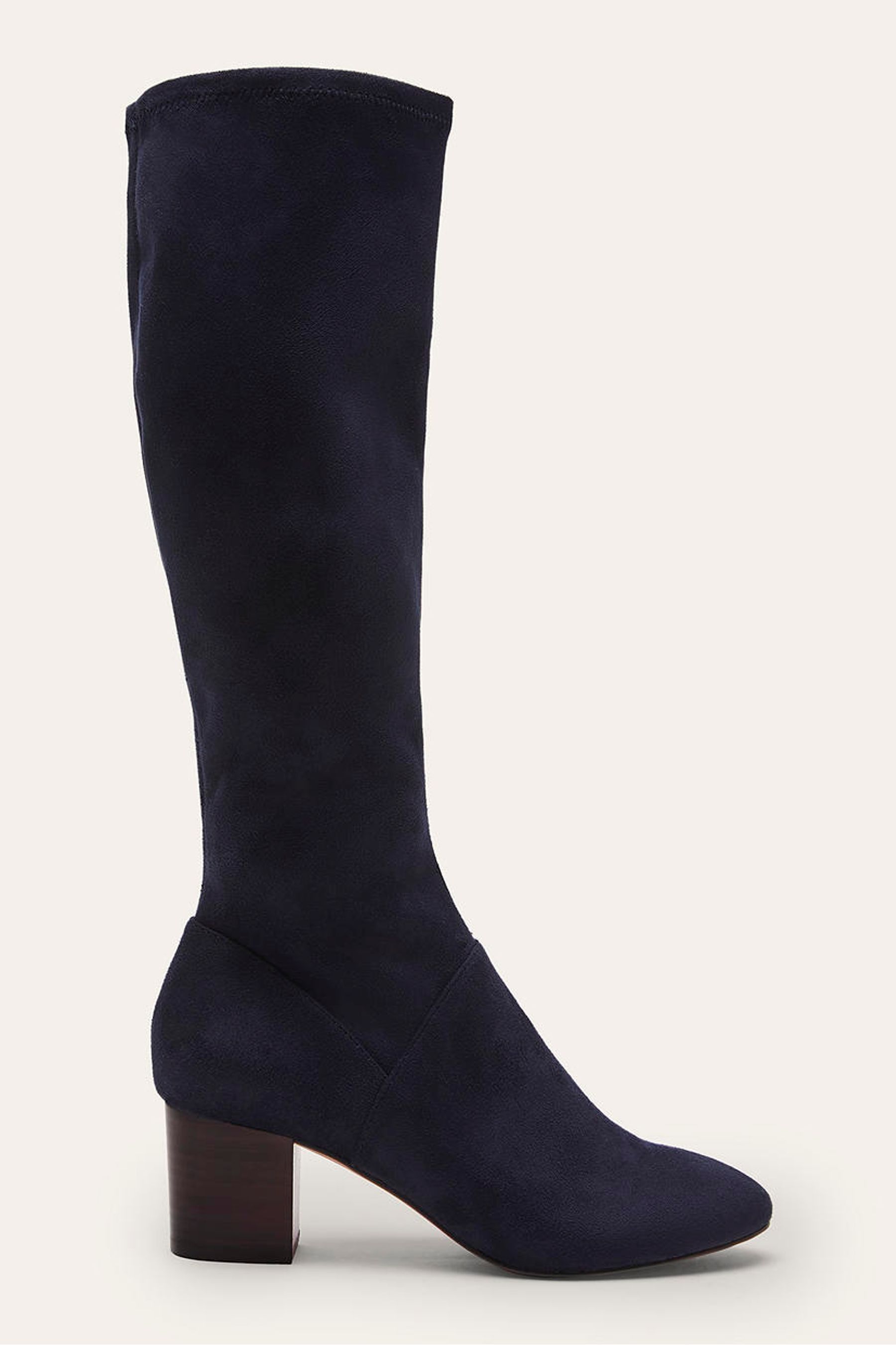 Buy Boden Blue Round Toe Stretch Boots 