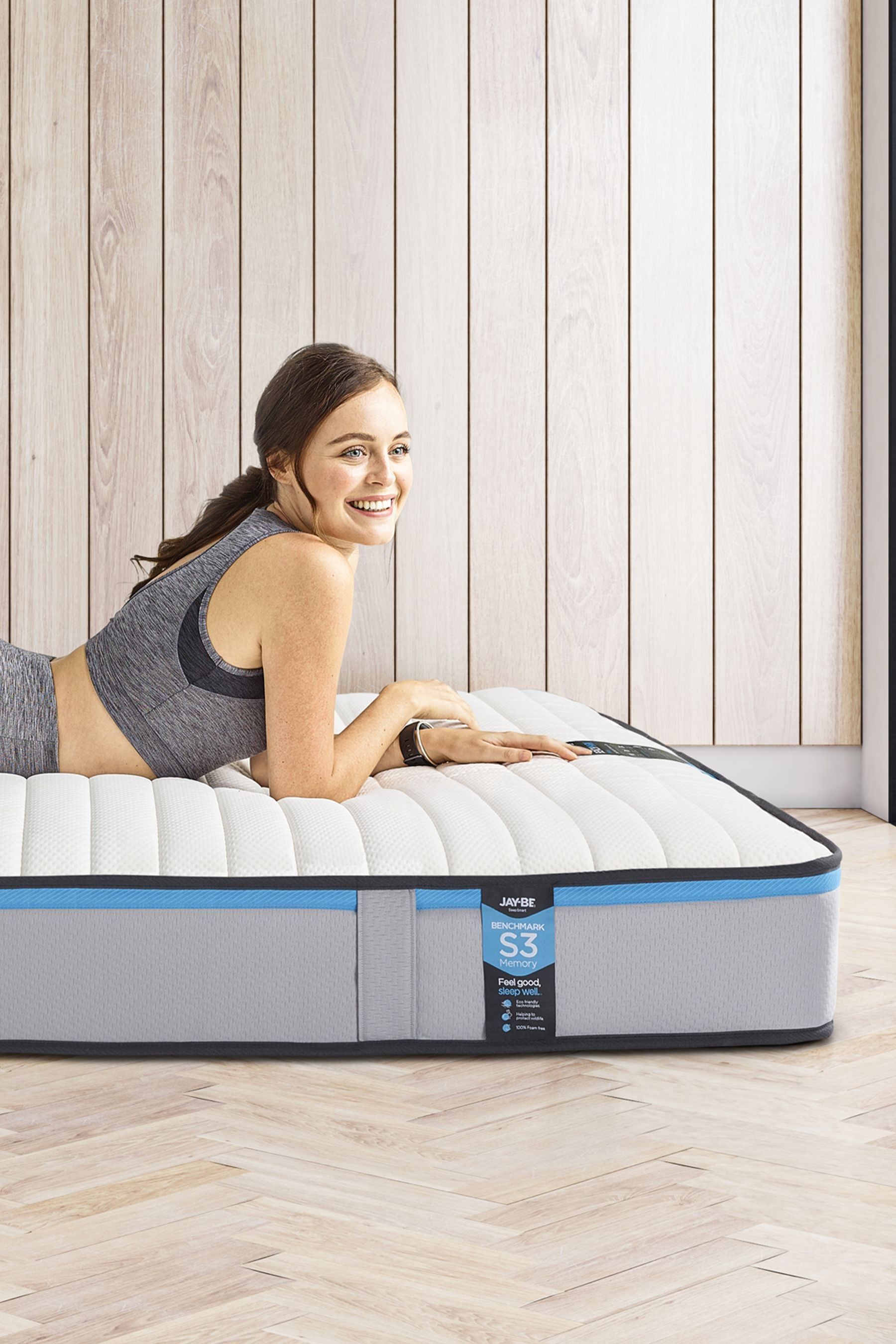 Buy JayBe Benchmark Blue S3 Memory Eco Friendly Mattress from the Next