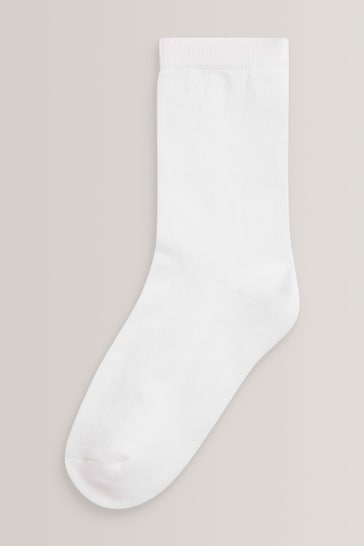 White 5 Pack Cotton Rich Cushioned Sole Ankle Socks