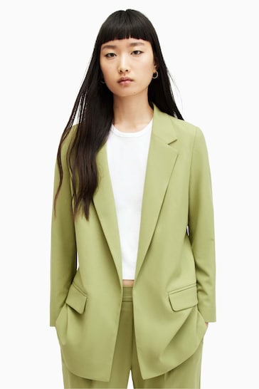 AllSaints Green Aleida Tri Blazer