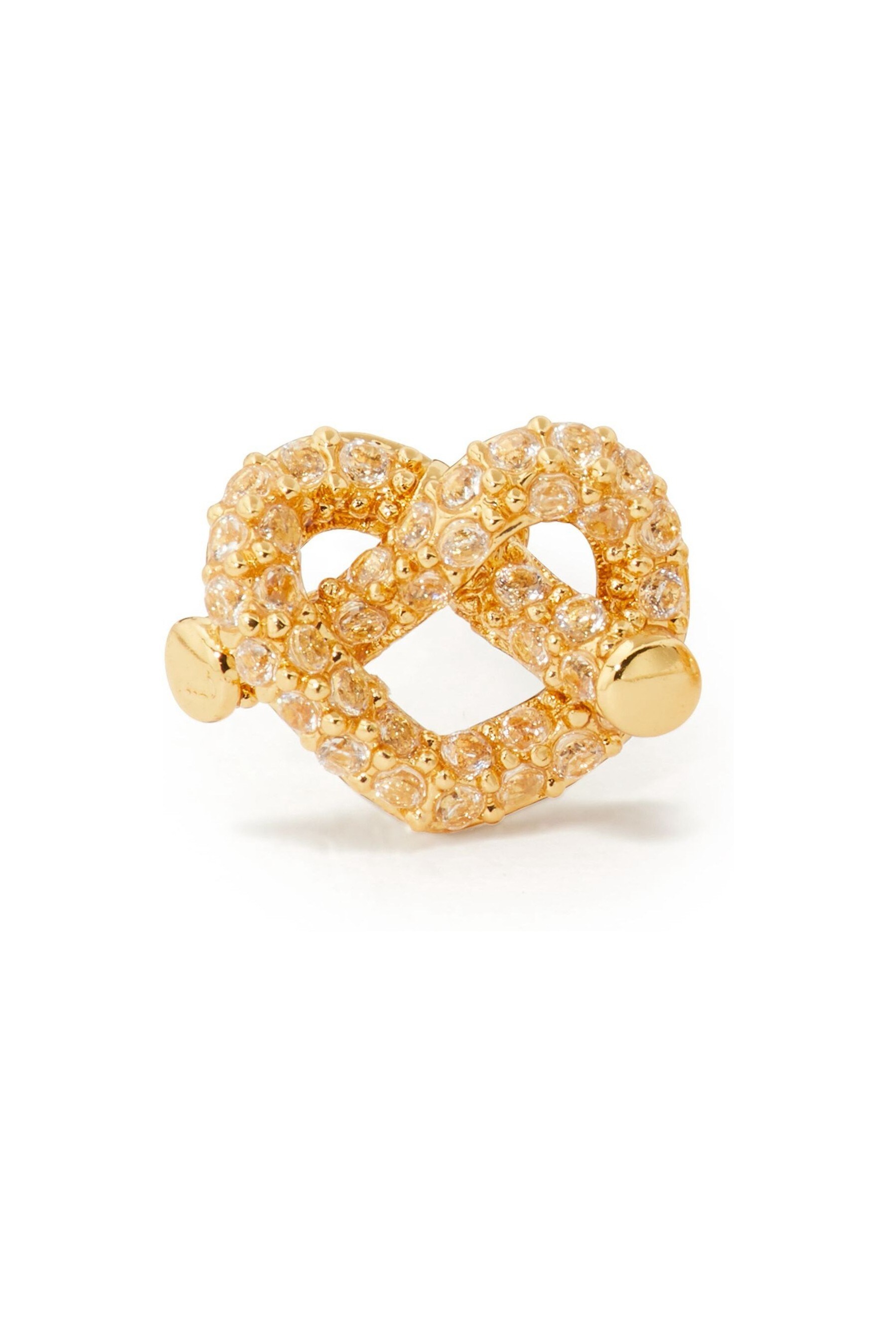 Buy 14k Yellow Gold Diamond Cut Love Knot Stud Earrings Online in India   Etsy