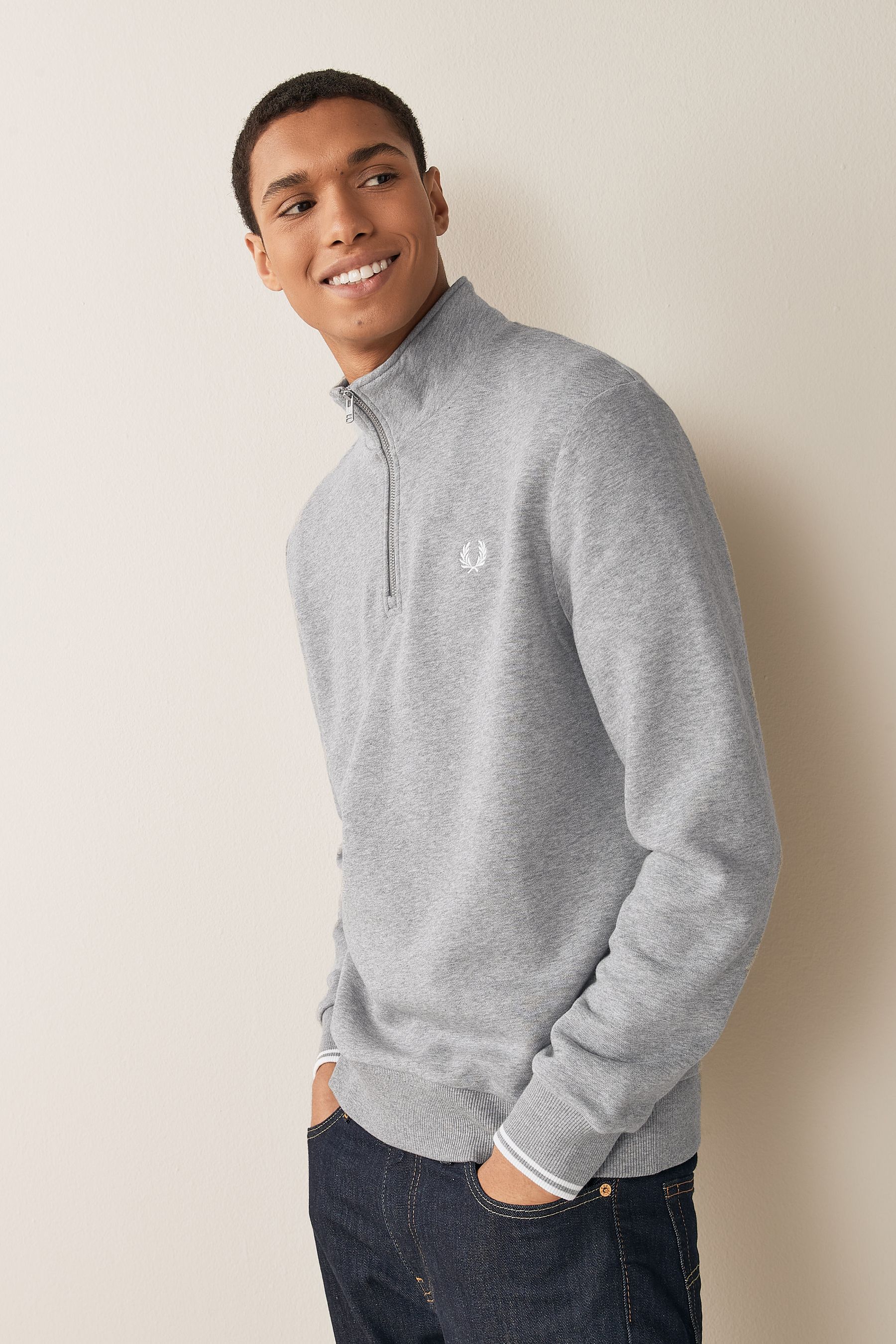Fred perry zip sweater clearance