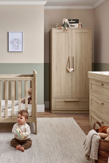 Mamas & Papas Nimbus White Atlas Cot Bed Range With Dresser And Wardrobe