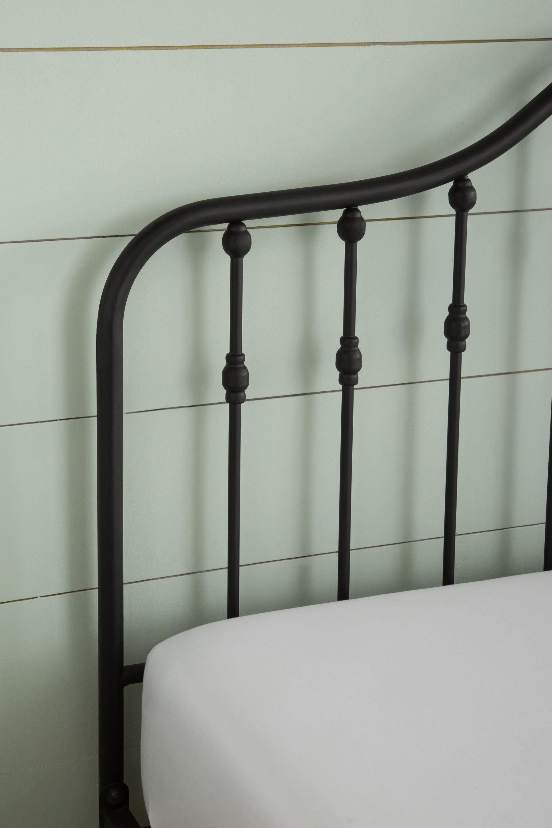 Black metal store farmhouse headboard