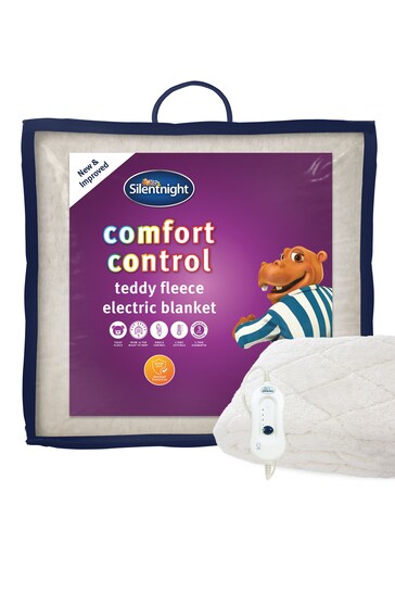 Buy Silentnight Cream Machine Washable Teddy Fleece Electric Blanket from  the Next UK online shop