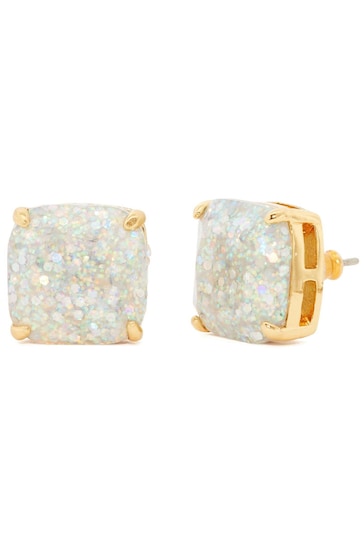 Kate Spade New York Gold Tone Crystal Square Stud Earrings
