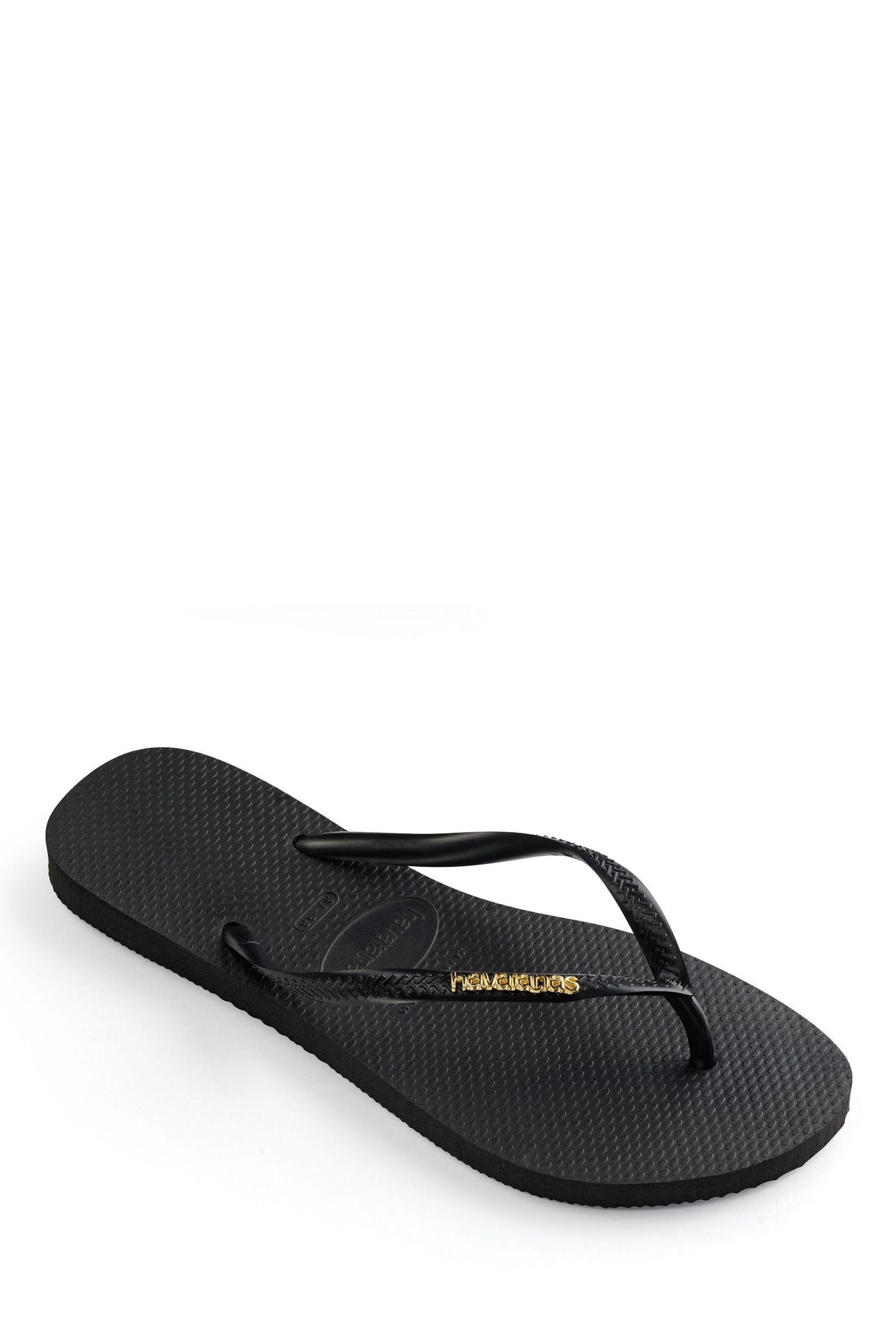Buy Havaianas Slim Logo Metallic Flip Flops from the Next UK online shop