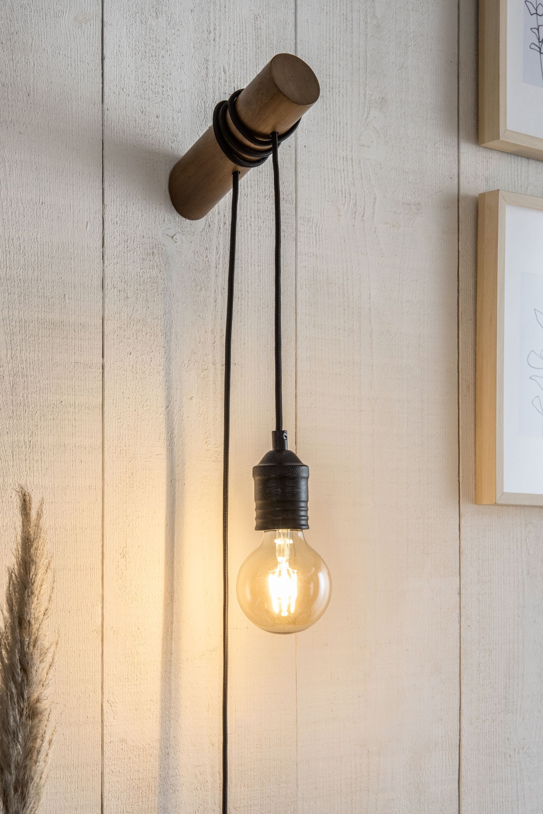Brown Bronx Plug In Wall Light