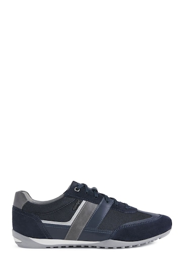 Geox Mens Blue Wells Sneakers