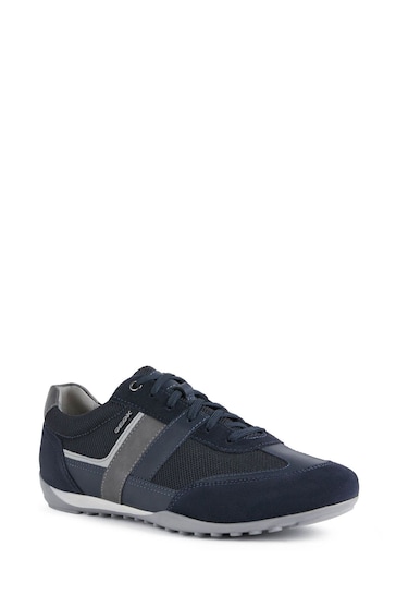 Geox Mens Blue Wells Sneakers