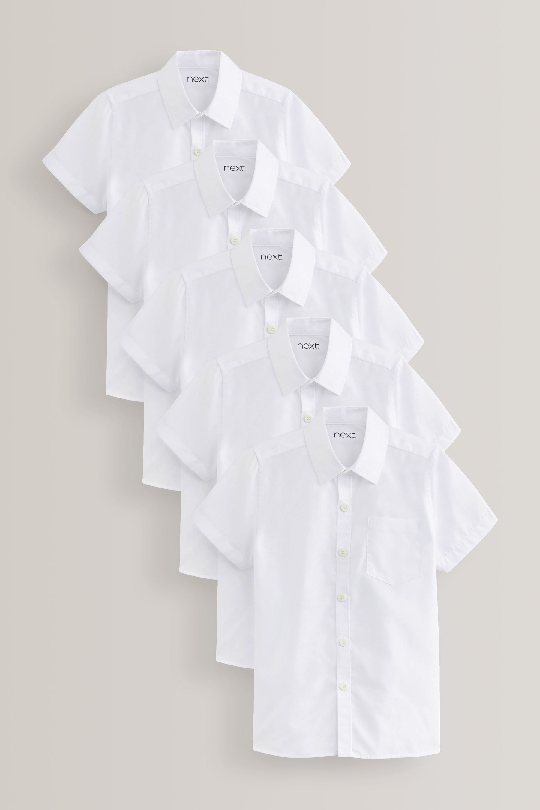 Slim fit school shop shirts short sleeve