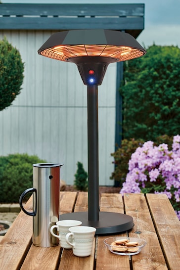 Charles Bentley Black 2000W Electric Table Top Patio Heater