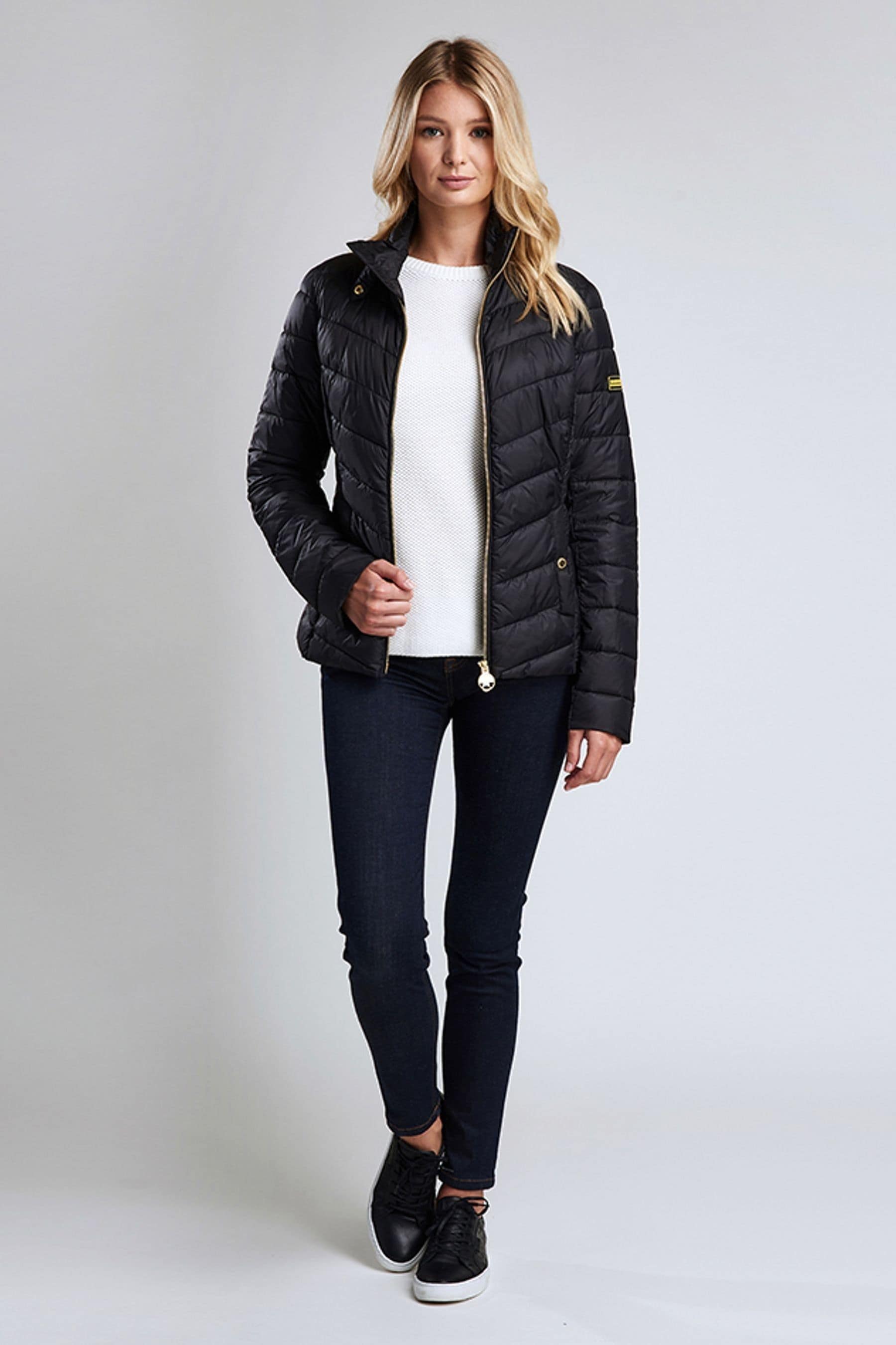 Barbour International Black Aubern Quilt Jacket