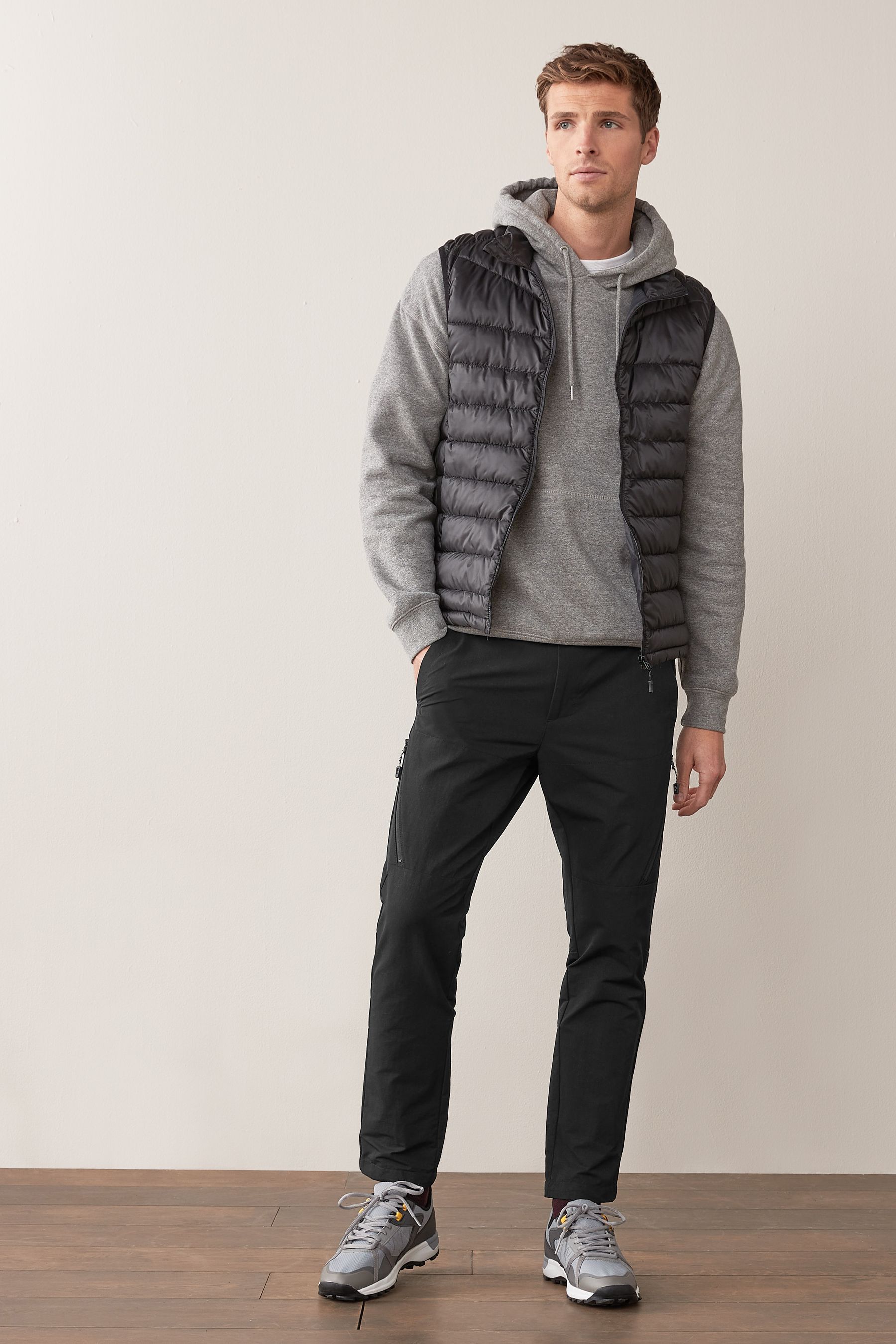 Slim fit sales mens walking trousers