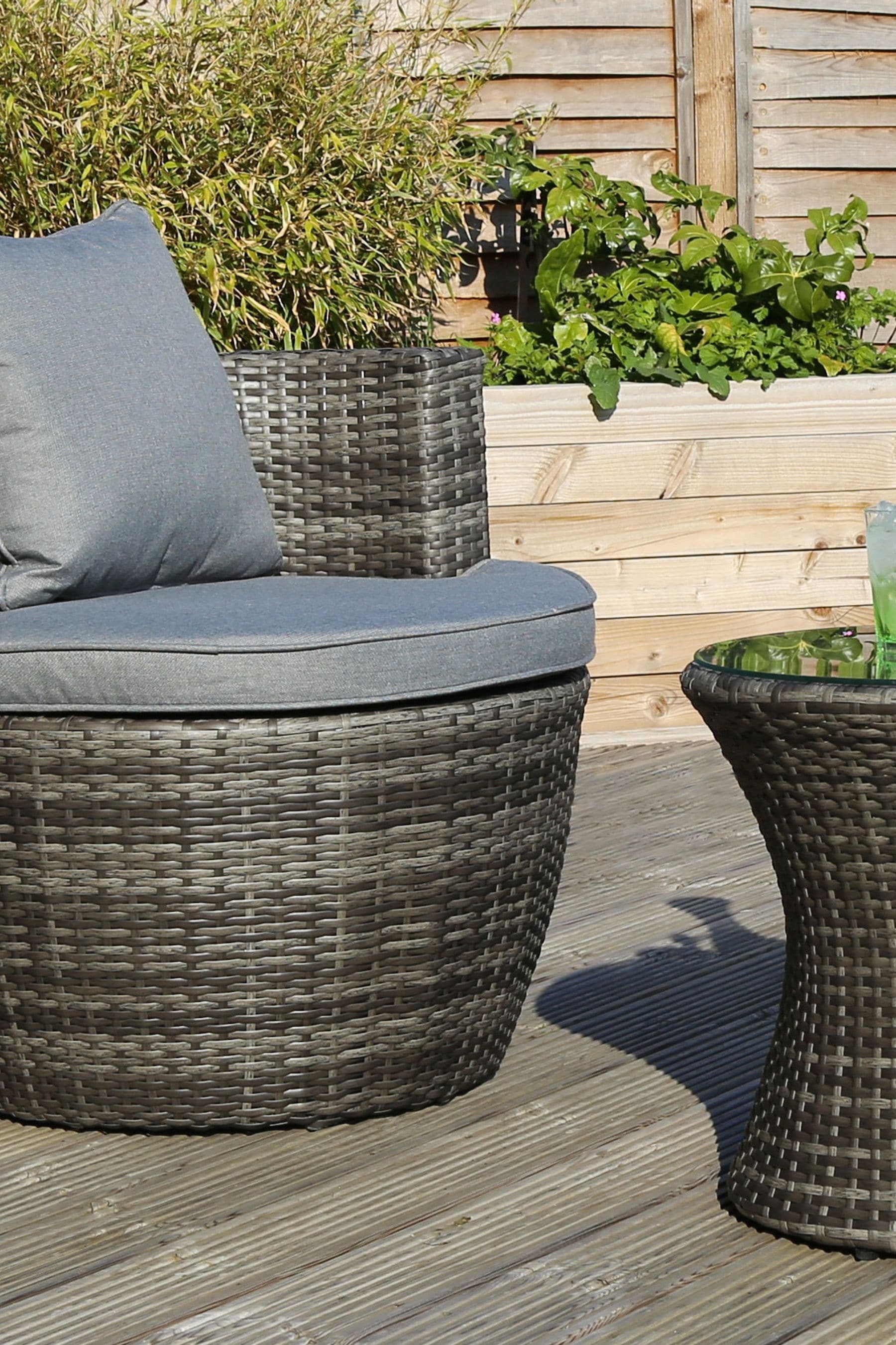 Buy Charles Bentley Grey Garden 3 Piece Stacking Rattan Furniture